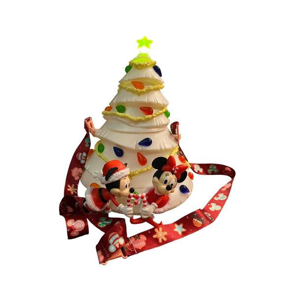 Disney Mickey Minnie Mouse CHRISTMAS TREE LIGHTS UP Holiday Popcorn Bucket 2020 main image 7